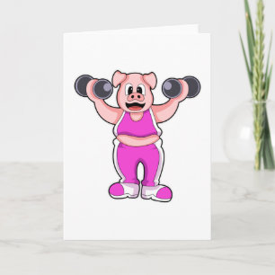Gris på Bodybuilding med Hantlar Kort