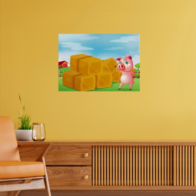 Gris på en gårdshajbalar Poster (Skapare uppladdad)