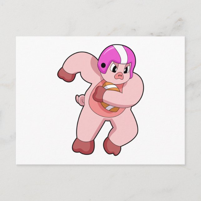 Gris på fotbollssport vykort (Framsida)