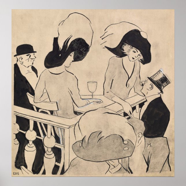 Gris - på musikhallen (Au Restaurant) Poster (Framsidan)