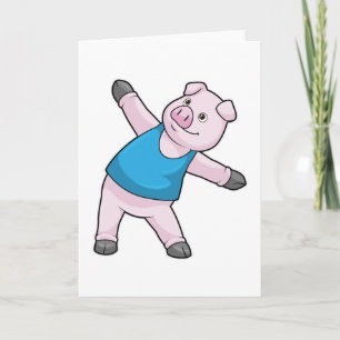 Gris på yogasträckning kort