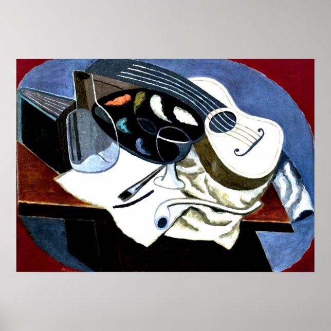 Gris - Painter's Bord; Juan Gris-målning Poster (Framsidan)