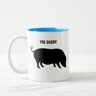 Gris pappa Mugg. Två-Tonad Mugg