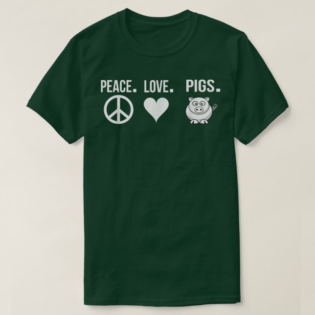 Gris Peace Kärlek T Shirt (Design framsida)