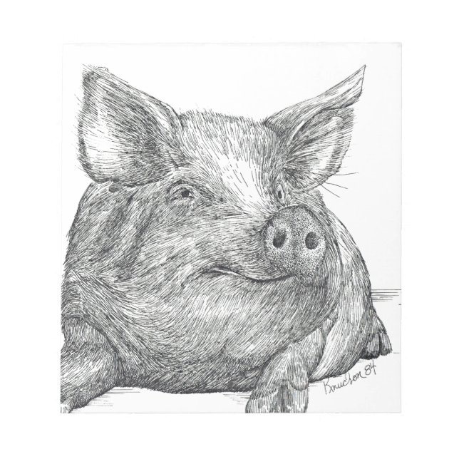 Gris Piglet Anteckningsblock (Framsida)