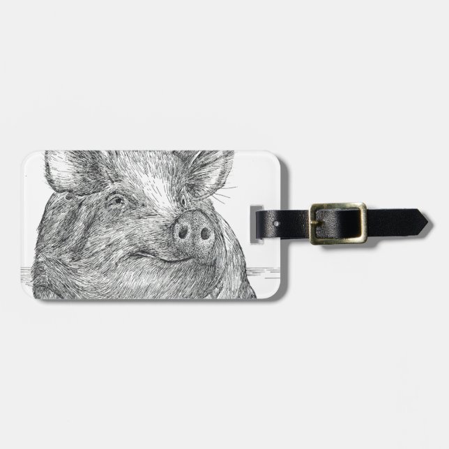 Gris Piglet Bagagebricka (Horisontell Framsida)