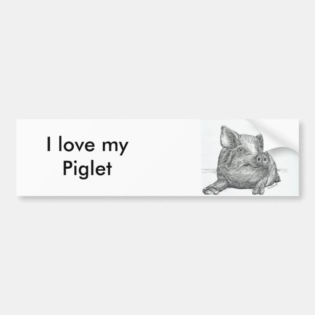 Gris Piglet Bildekal (Framsidan)