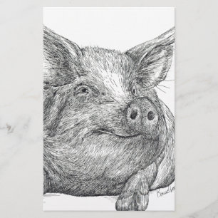 Gris Piglet Brevpapper