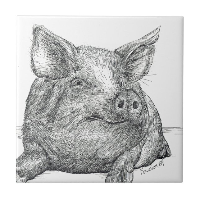 Gris Piglet Kakelplatta (Framsidan)