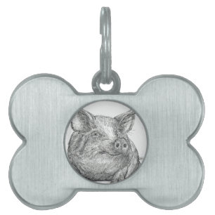 Gris Piglet Namnbricka Husdjur