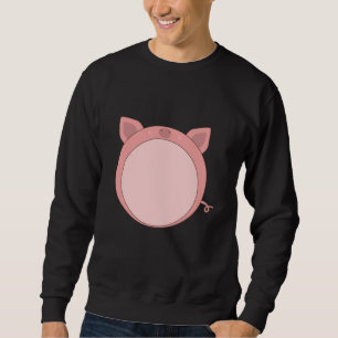 Gris Piglet Piglet Rosa Funny Spherical Lång Ärmad Tröja