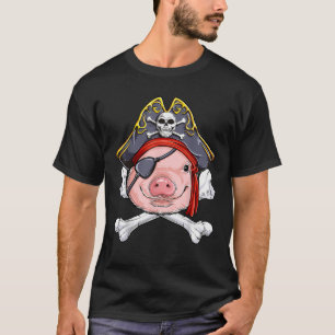 Gris Pirat kapten Jolly Roger Flagga Skull och Cro T Shirt