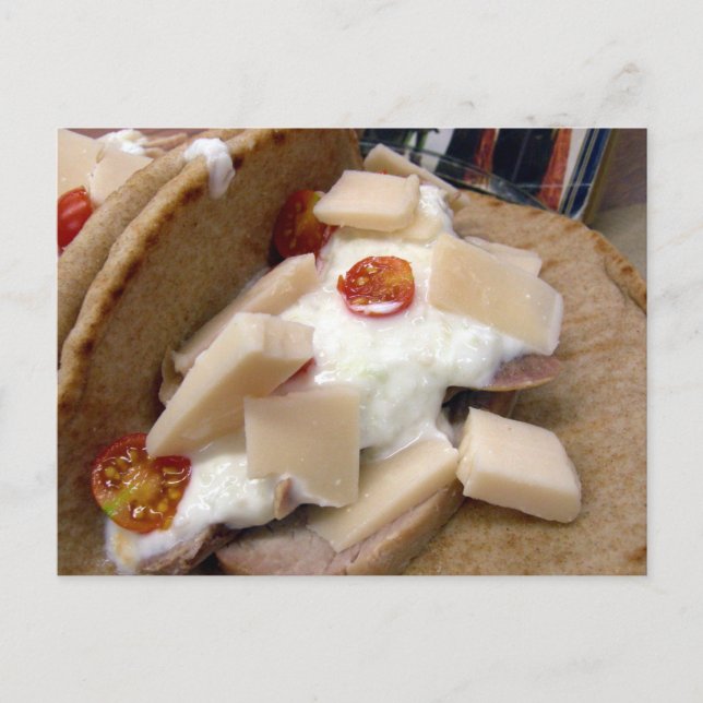 Gris pita-smörgås vykort (Framsida)