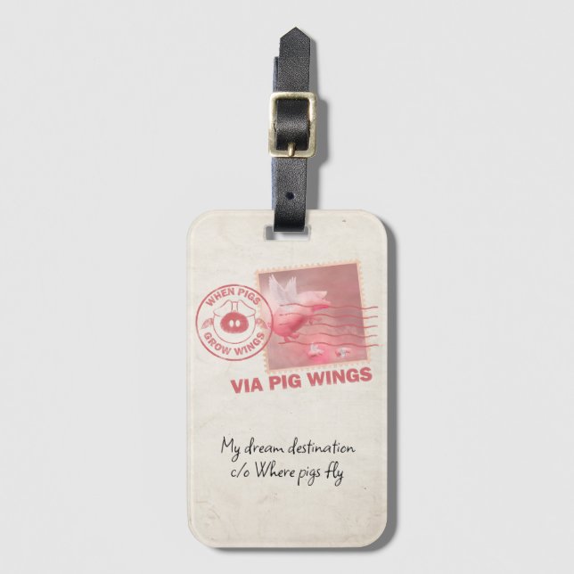 Gris Postage Luggage Tag Bagagebricka (Framsida vertikal)