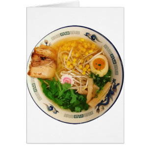 Gris Ramen Noodle Soppa Hälsningskort