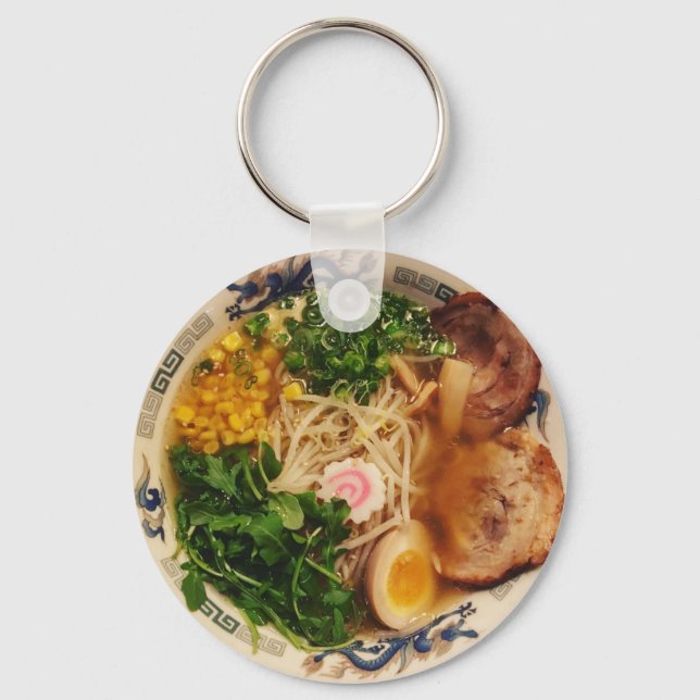 Gris Ramen Noodles Nyckelring (Framsida)