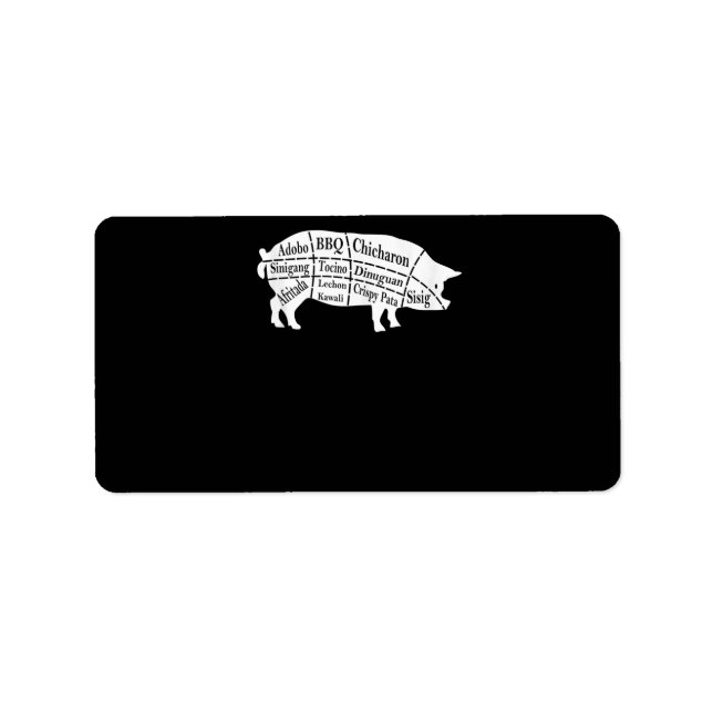 Gris-reservdelar Livsmedels-BBQ Pinoy Adobo Älskar Adressetikett (Framsidan)