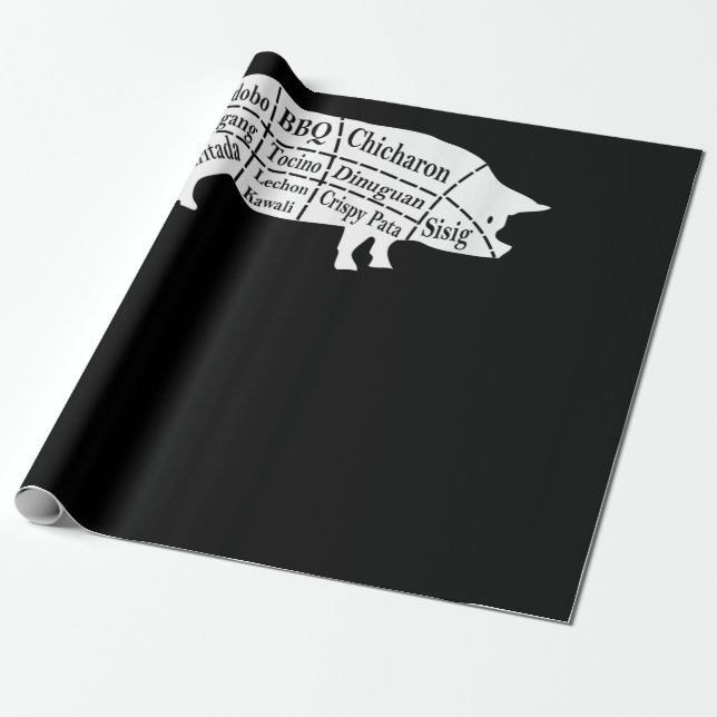 Gris-reservdelar Livsmedels-BBQ Pinoy Adobo Älskar Presentpapper (Utrullad)