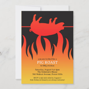 Gris Roast Flame BBQ-platta inbjudan
