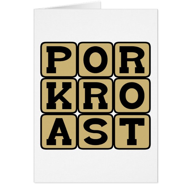 Gris Roast, Gris Dish Hälsningskort (Framsidan)