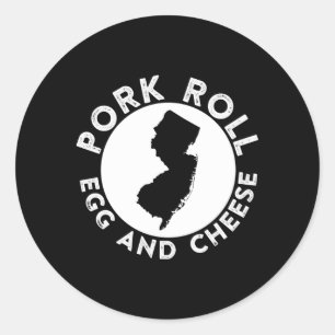 Gris Roll Egg och Cheese Officisible Nj Jersey Foo Runt Klistermärke