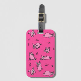 Gris Rosa Luggage Tag Bagagebricka