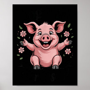 Gris Rosa Rolig Vild För Jesus Meme Söt Kristendom Poster