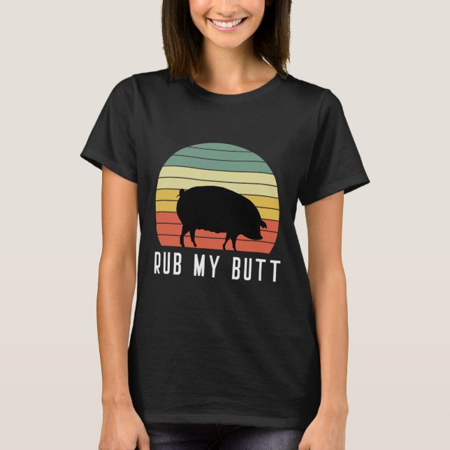 Gris rub min knapp, tryck Bbq Gris bycon Grill by T Shirt (Framsida)
