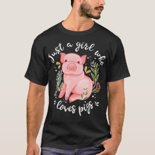 Gris säger bara flicka som Kärlek Grisar Gris Älsk T Shirt