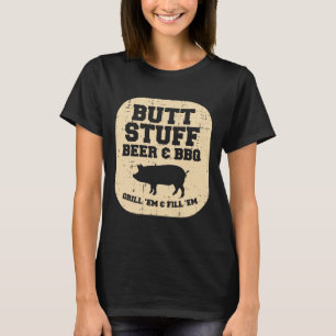 Gris Saker Bbq Grill Em Byrbecue Gris Kött Grillin T Shirt