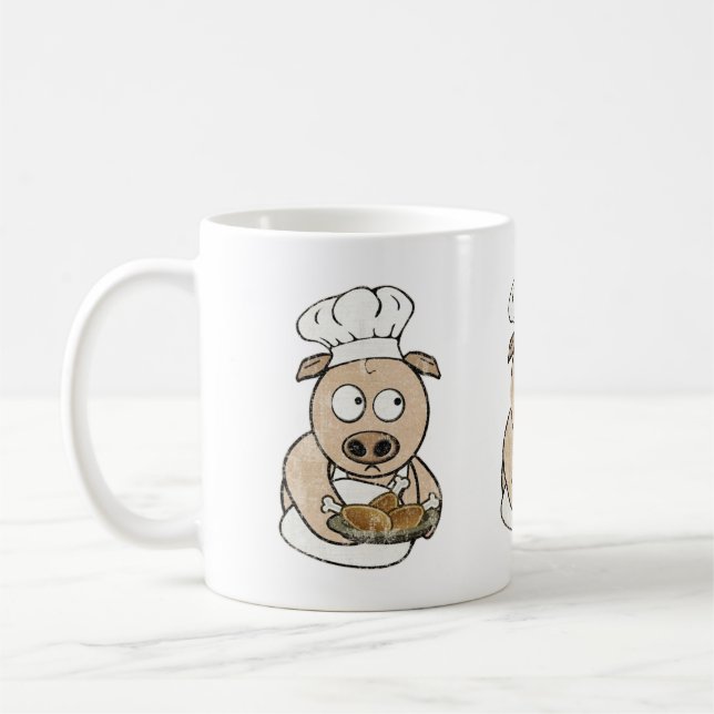 Gris Serving Chicken Kaffemugg (Vänster)