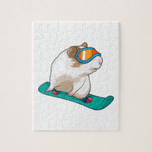 Gris Snowboarder Snowboarder Pussel