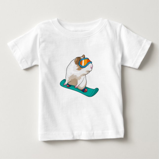 Gris Snowboarder Snowboarder T Shirt (Framsida)