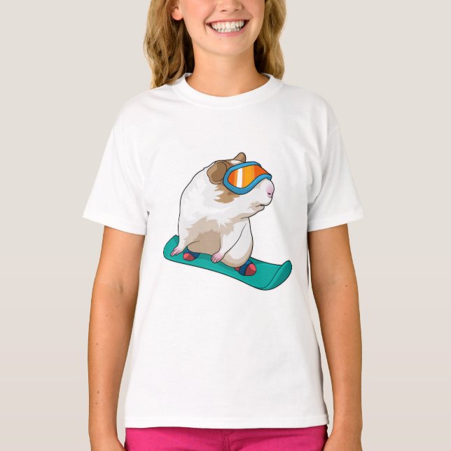 Gris Snowboarder Snowboarder T Shirt (Framsida)