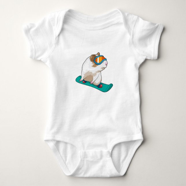 Gris Snowboarder Snowboarder T Shirt (Framsida)