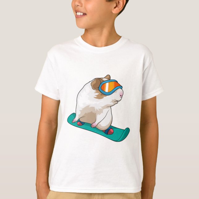 Gris Snowboarder Snowboarder T Shirt (Framsida)