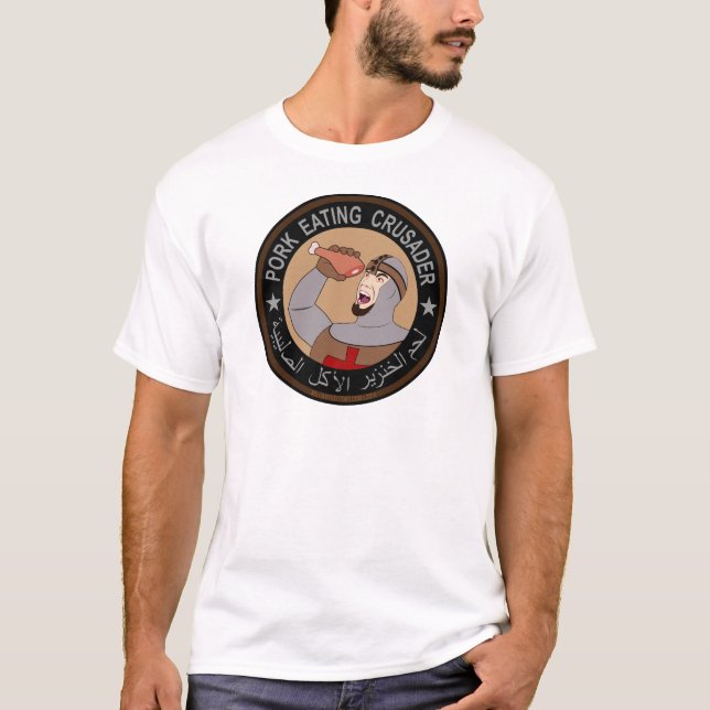Gris som äter korsfararen tee (Framsida)