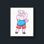 Gris som Bodybyggare med stor Upper arm Canvastryck<br><div class="desc">Den här designen är perfektens gåva till en födelsedag,  jul och annat firande. Den är lämplig för kvinnor,  manar och barn.</div>