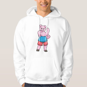 Gris som Bodybyggare med stor Upper arm Hoodie