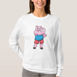 Gris som Bodybyggare med stor Upper arm T Shirt