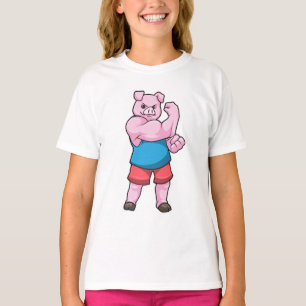 Gris som Bodybyggare med stor Upper arm T Shirt