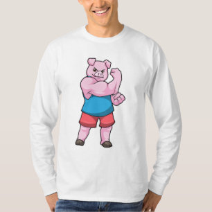 Gris som Bodybyggare med stor Upper arm T Shirt