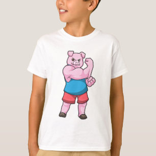 Gris som Bodybyggare med stor Upper arm T Shirt