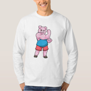 Gris som Bodybyggare med stor Upper arm T Shirt