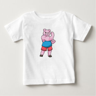 Gris som Bodybyggare med stor Upper arm T Shirt