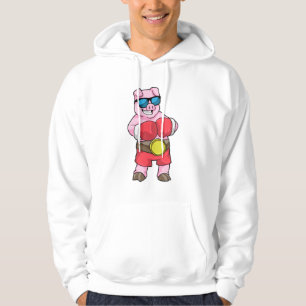 Gris som Boxer med Boxinghandskar Hoodie