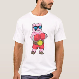 Gris som Boxer med Boxinghandskar T Shirt