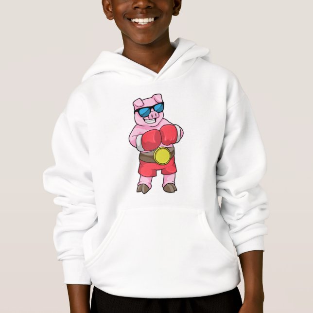 Gris som Boxer med Boxinghandskar T Shirt (Framsida)