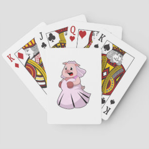 Gris som Bride med Bröllop dress.PNG Casinokort