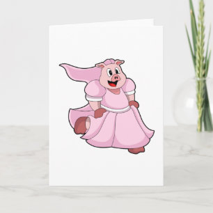 Gris som Bride med Bröllop klänning Kort